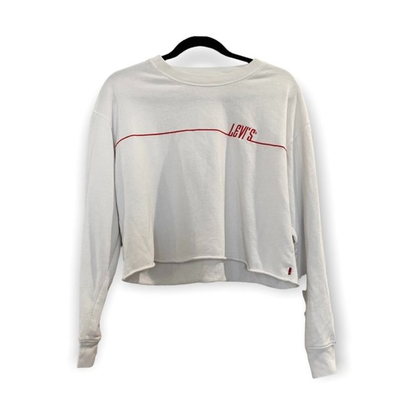 Levi's Sweaters - Levi’s Logo Rainbow Cropped Sweatshirt White Multicolor Size Small